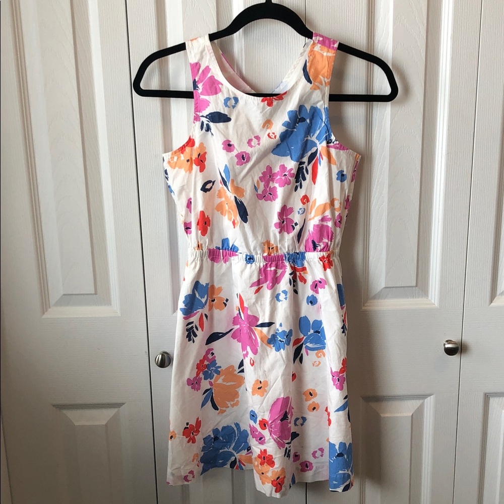 NWT GAP Floral Sleeveless Dress 100% Cotton Fully Lined Girls XL 12 #1199